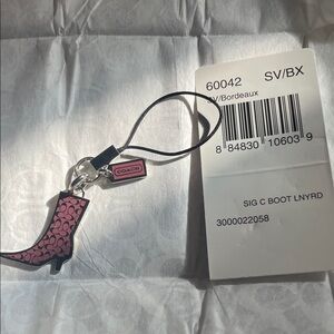 Coach Bordeaux Boot Keychain